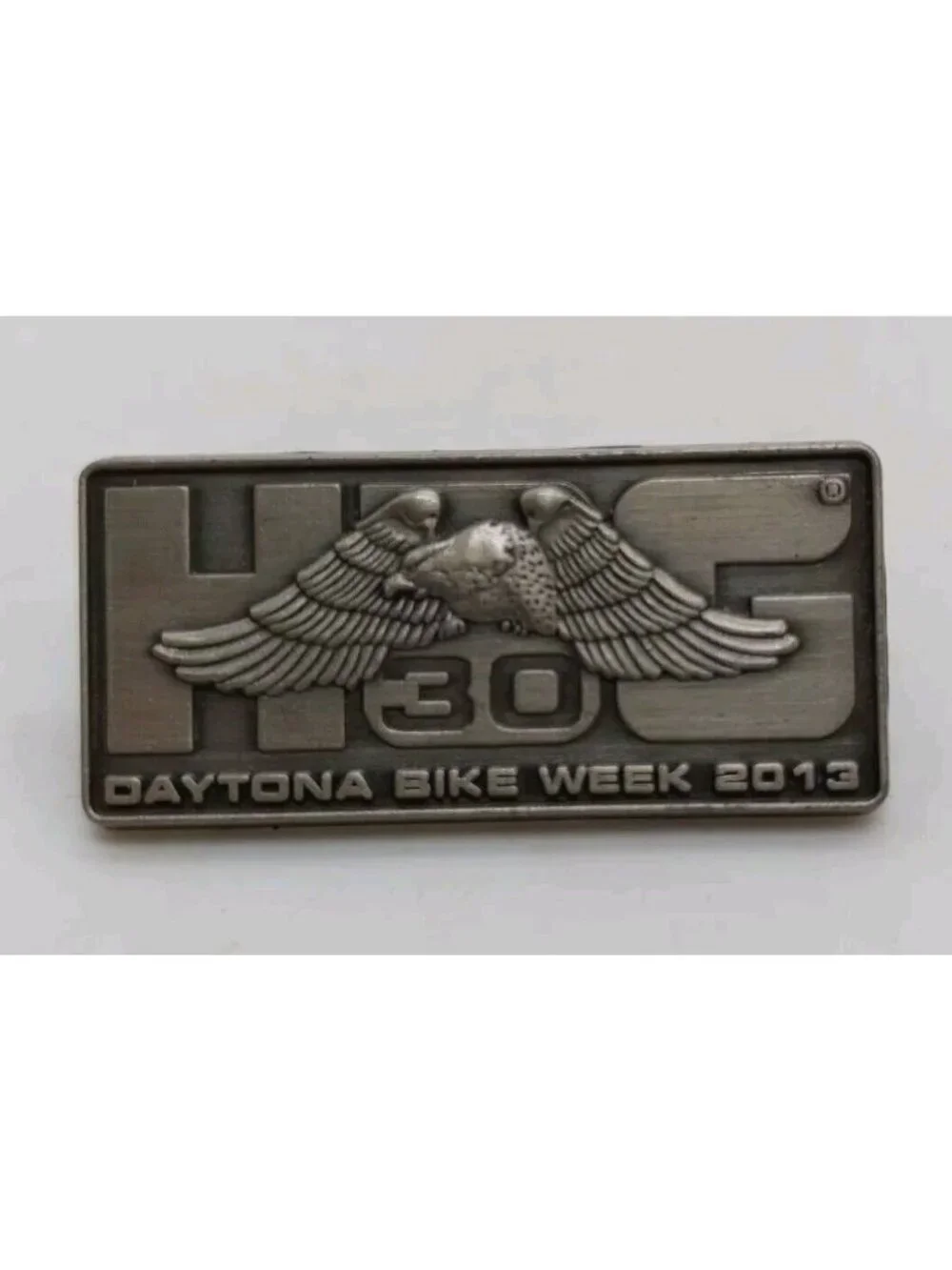 Harley Davidson HOG 30 Year Anniversary Eagle Wing Sturgis 2013 Pewter Pin